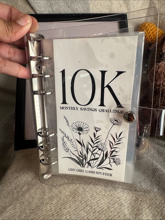 CDN GIRL CASH STUFFER Other - Clear Monthly Savings Planner - 10K Challenge